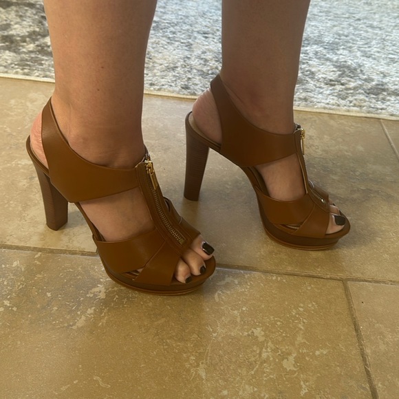Michael Kors Women's Brown High Heel Sandals - Picture 6 of 6